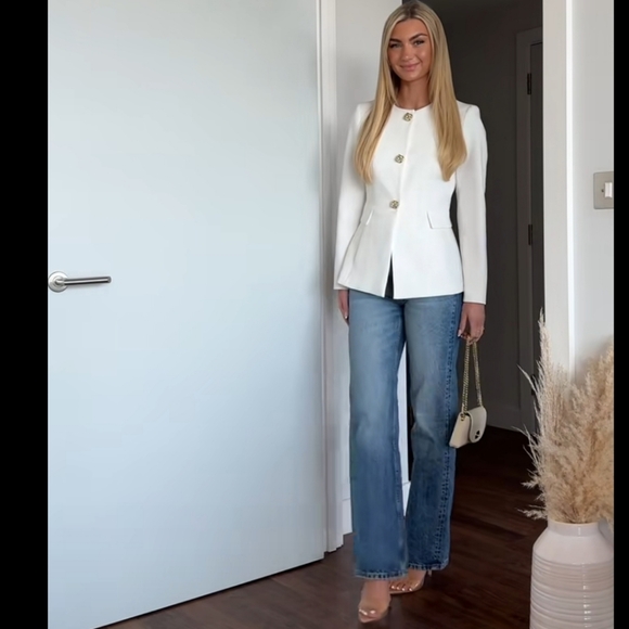 Zara fitted  blazer white Size M - Picture 7 of 16